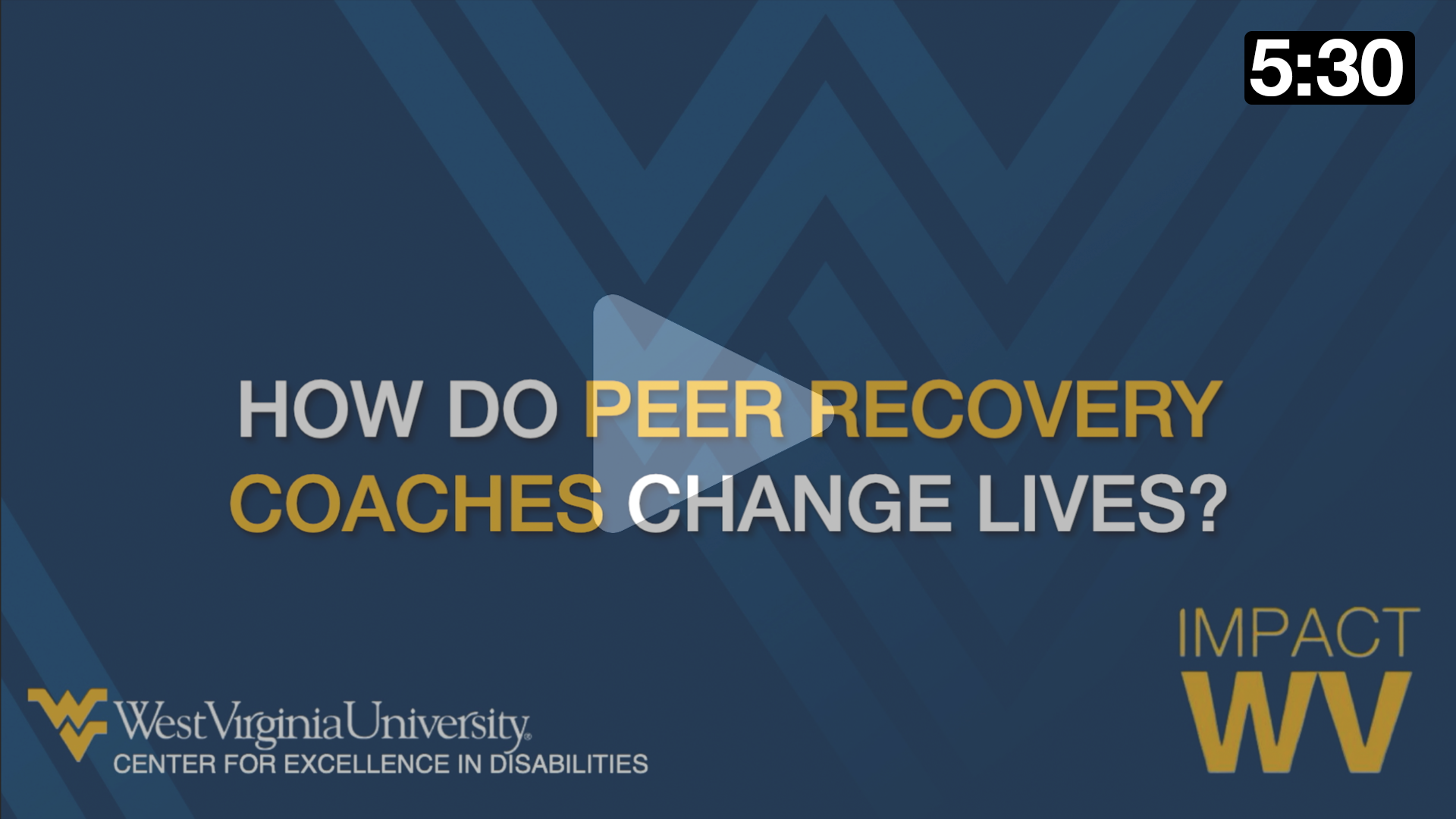 How do peer recovery coaches change lives? video on YouTube