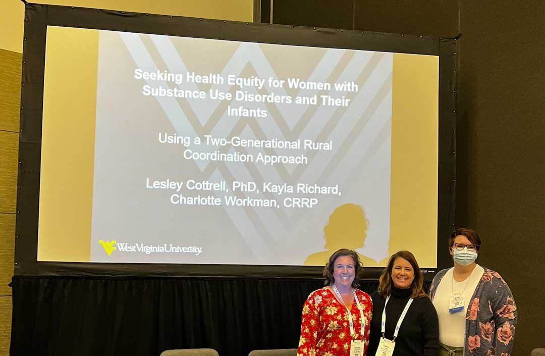 a photo of the WV Impact Team presenting Seeking Health Equity for Women with Substance Abuse